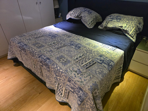 Blue upholstered adjustable - blue,