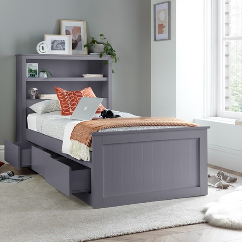 Enzo grey wooden drawer - grey,