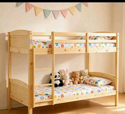 Wooden single bunk bed frame - wooden,