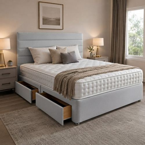 Plush divan bed set with - plush,