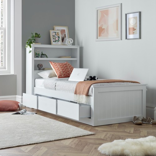 Enzo white wooden drawer - white,