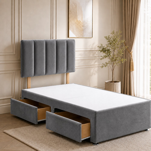 Single divan bed - single, plush