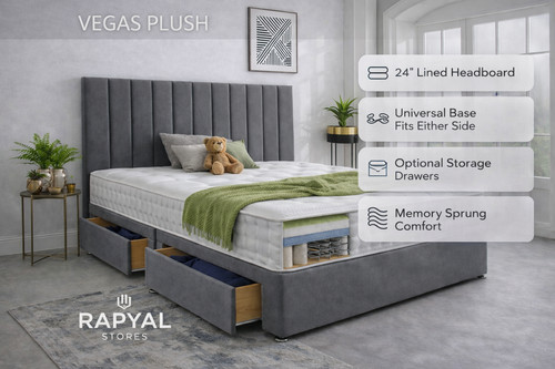 Luxury plush divan bed set - luxury, +