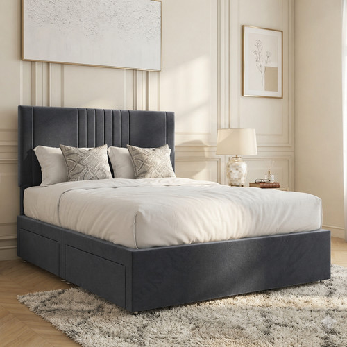 Plush divan base bed - divan, with