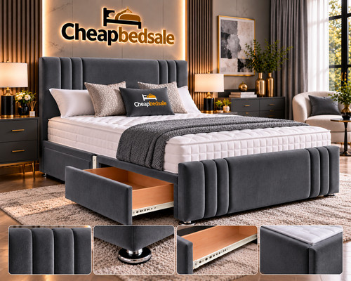 Plush divan bed - bed, set