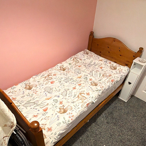Wood single bed frame - wood,