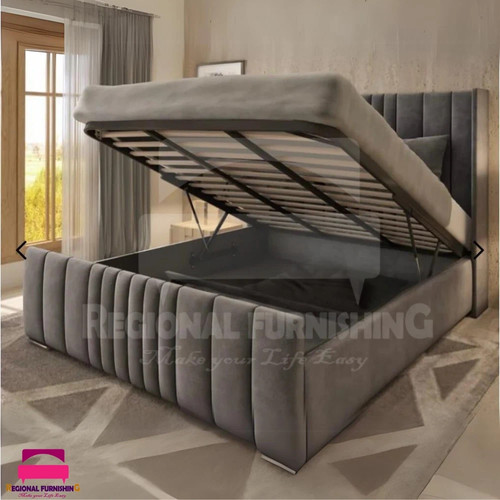 Ottoman bed winged panel - ottoman, plush