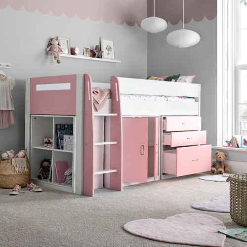 Lacy pink white wooden - pink,