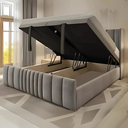 Divan ottoman bed plush velvet - divan,