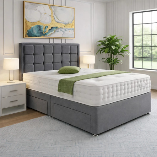 Luxury divan bed set - bed, with
