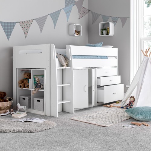 Lacy white wooden midsleeper - lacy,